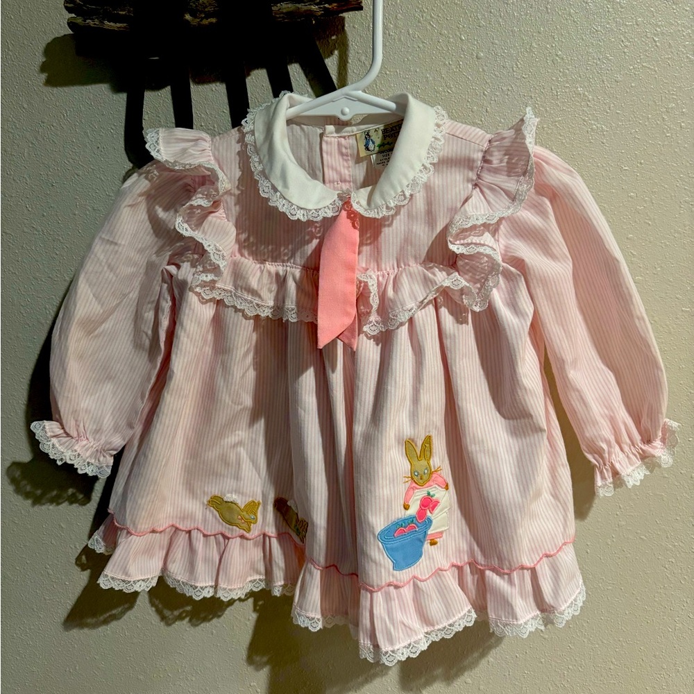 Beatrix Potter Vintage Infant Embroidered Dress 18 mos